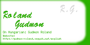 roland gudmon business card